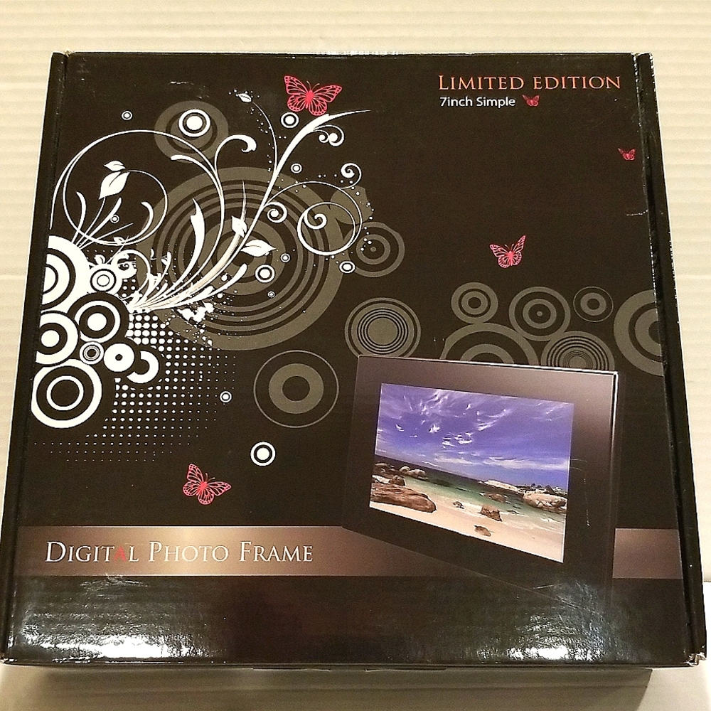 new Digital PHOTO FRAME 7 inch Picture Screen black USB 2.0 SD SDHC XD card
